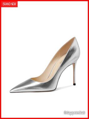 Qililul Womens Stiletto Heel Pointed Toe Closed Toe Pumps Formal Dress Shoes